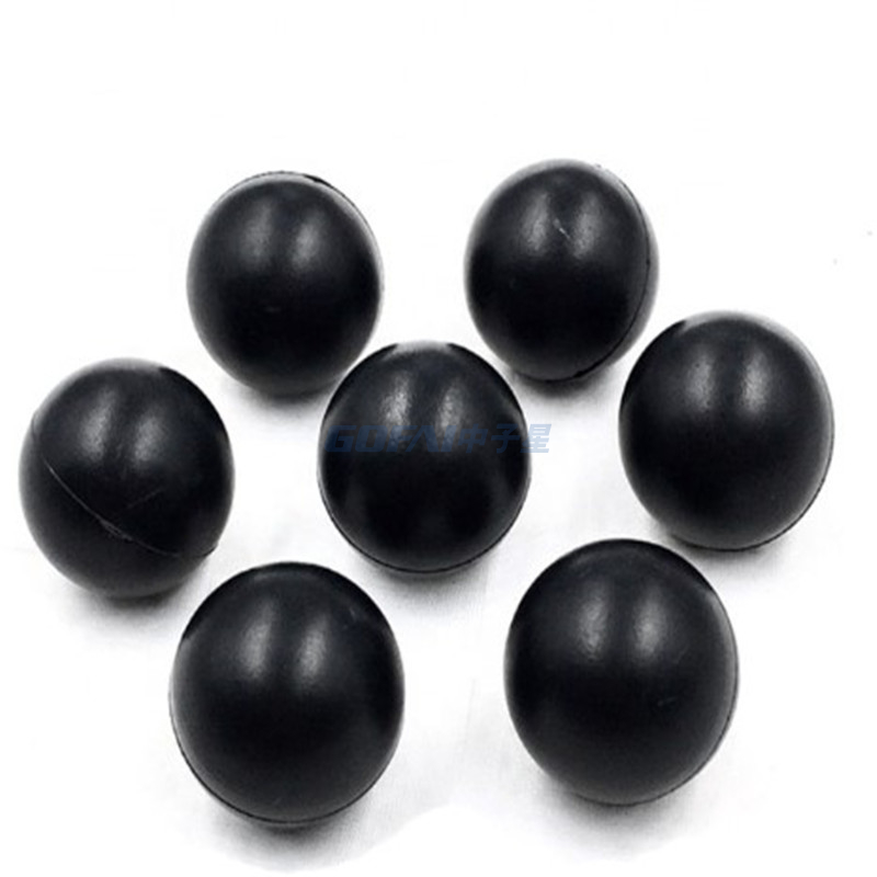 Bolas de goma negras resistentes al desgaste con 3 mm, 5 mm, 6 mm, 8 mm, 9 mm, 10 mm, 17 mm, 21 mm