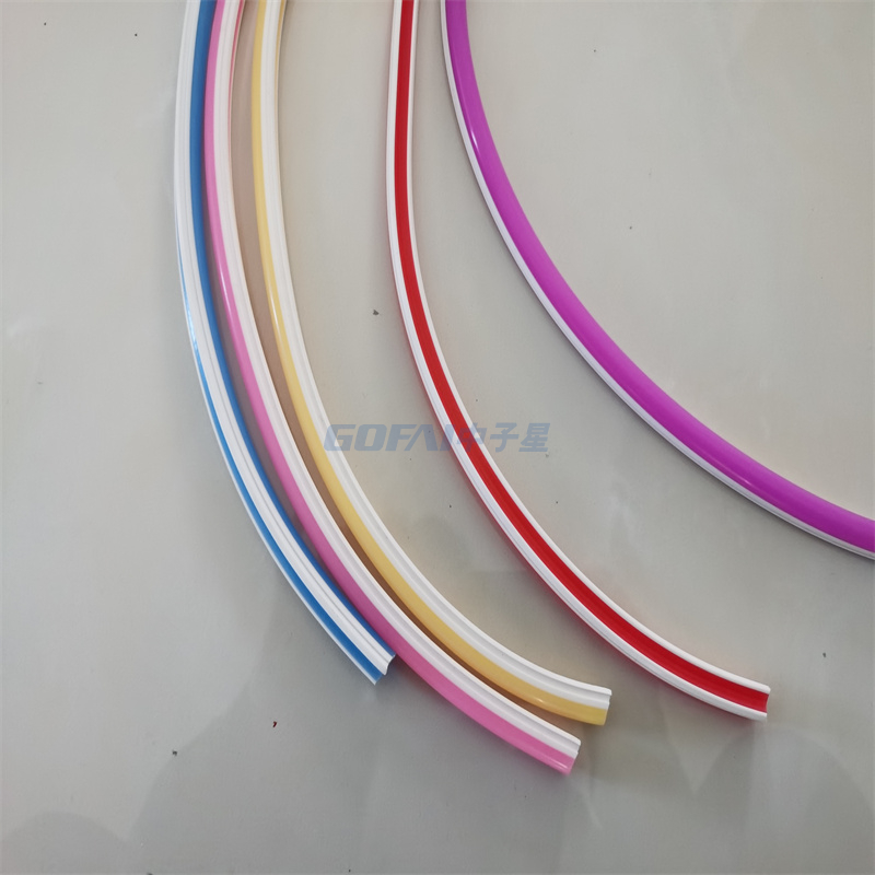 Manga de tubo de tira de guía de silicona con luz de neón led colorida decorativa de perfil extruido personalizada