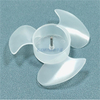 Aspa de ventilador modelo OEM para uso con ventilador (12'', 16'') 3 aspas Plástico Blanco Color transparente