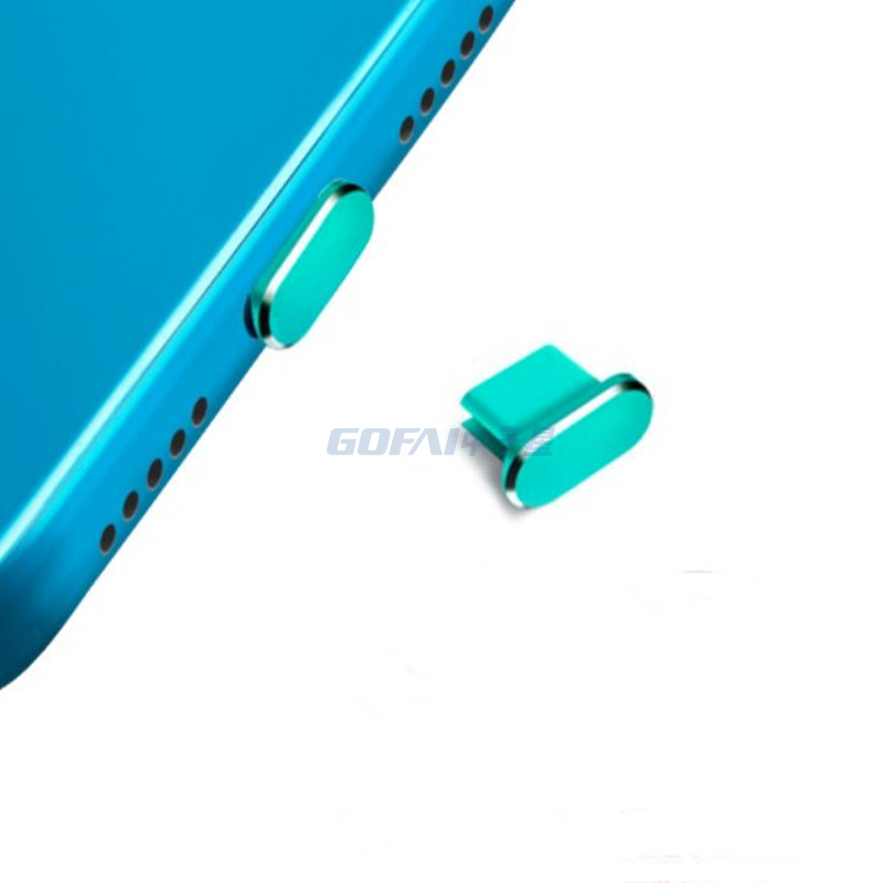 Enchufe de polvo de metal Accesorios para teléfono Puerto de carga Auricular Jack 3.5 para Xiaomi Samsung S8 S9 Micro Tipo C para IPhone X 8 7 Plus 6