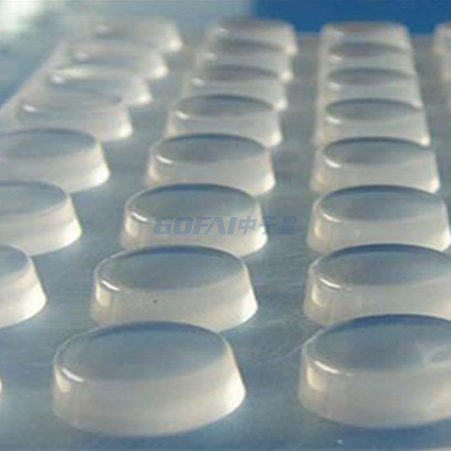 Cojines de goma pegajosos de la estera antideslizante autoadhesiva/pequeño tope redondo claro del silicón
