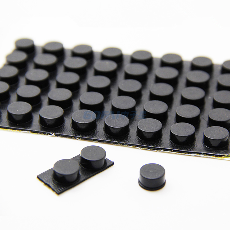 Almohadillas de goma de silicona pegajosas pequeñas con adhesivo de 3 m.