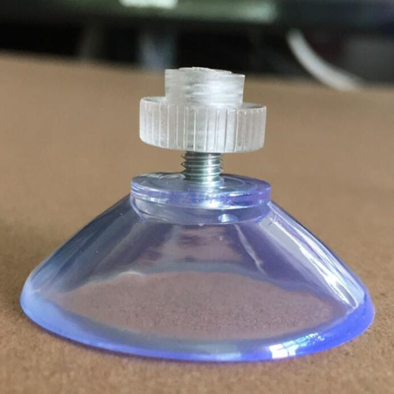 PVC de silicona con taza de succión roscada tornillo de plástico de vidrio taza de succión