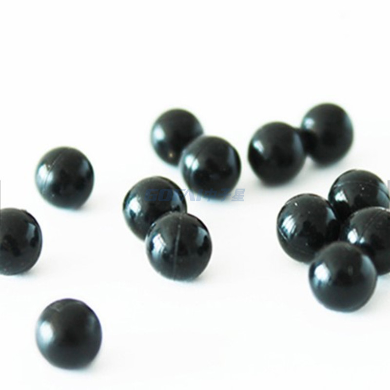 Bola de goma sólida de silicona negra neopreno de buena calidad con agujero hecho en China